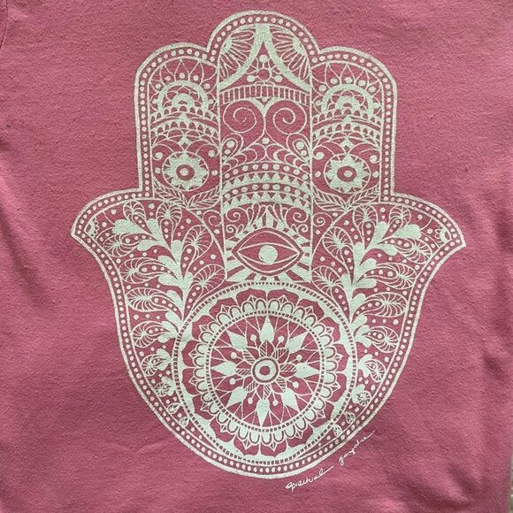 Spiritual Gangster Hamsa Hoodie Pink XS - Picture 5 of 6